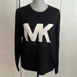 MICHAEL KORS Graphic Crew Neck Sweater, Size  L